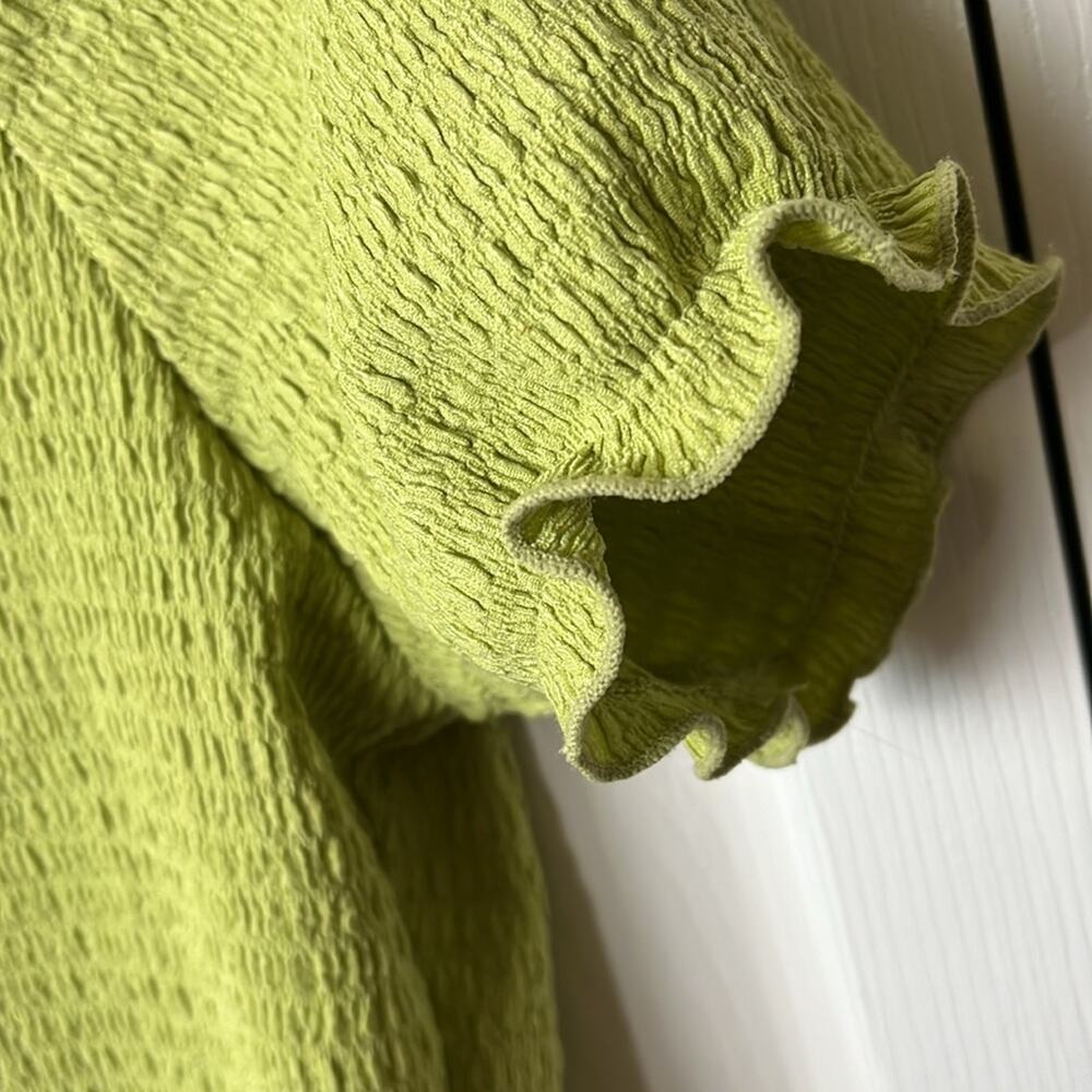 Levi’s Off Shoulder Crop Top Green Large - Picture 6 of 8